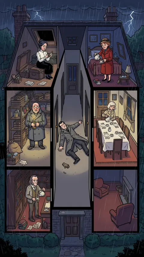 Illustrated murder mystery case from Murdox