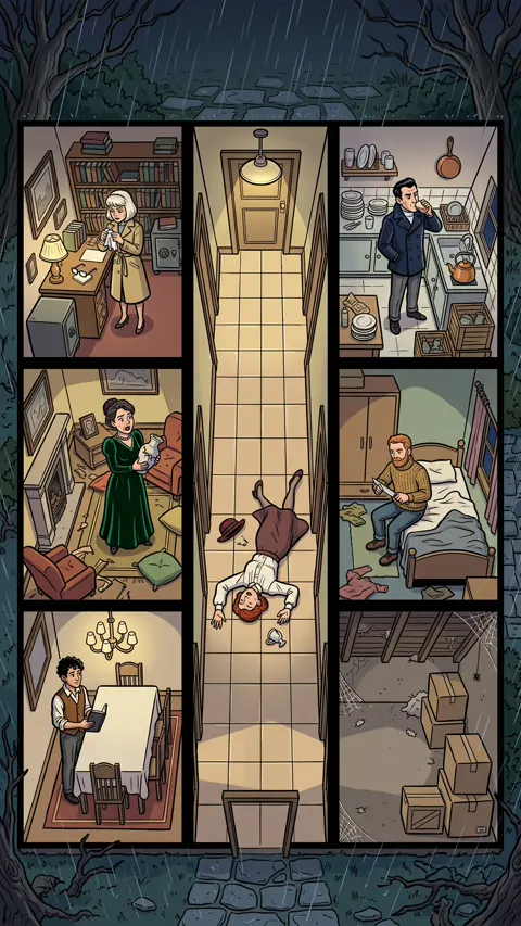 Illustrated murder mystery case from Murdox