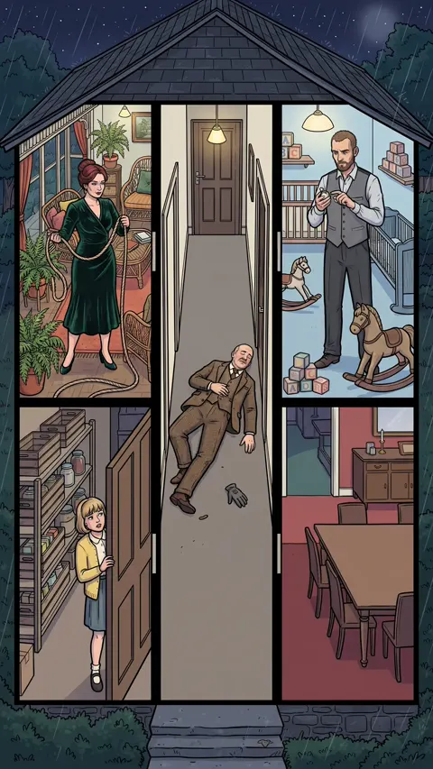 Illustrated murder mystery case from Murdox